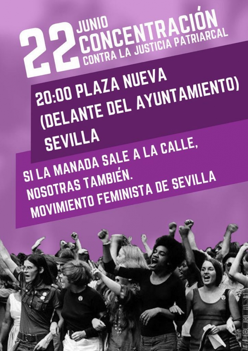 IU Sevilla hace un llamamiento para asistir a la concentración en rechazo a la puesta en libertad de “La Manada”