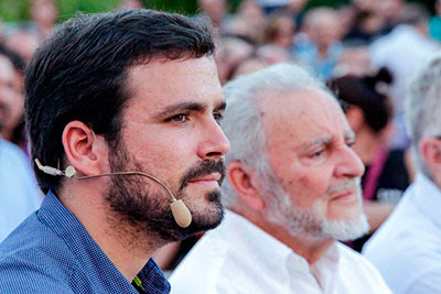 Alberto Garzón y Julio Anguita