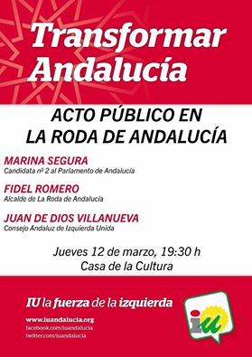 cartel acto IU La Roda Andalucía