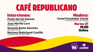 Apúntate al &#039;Café Republicano&#039;: Martes 27 de abril, a las 6 de la tarde (on line)