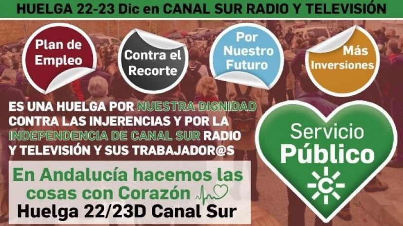 IU Sevilla respalda la huelga convocada en la RTVA los días 22 y 23 de diciembre