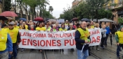 Manifestación hoy en defensa de las Pensiones coindiciendo con el Consejo de Ministros/as