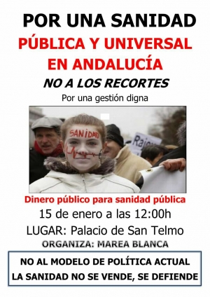 En defensa de la sanidad pública. Contra los recortes y las privatizaciones.