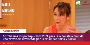 Presupuestos Diputación de Sevilla 2021: Intervención de María Izquierdo