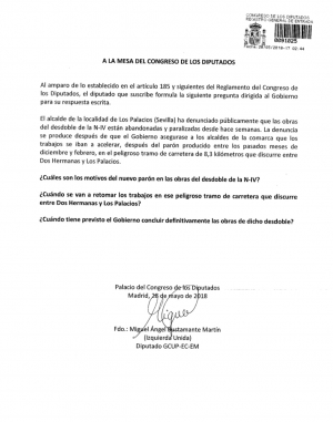 IU lleva al Congreso el abandono de las obras de desdoble de la Nacional IV.