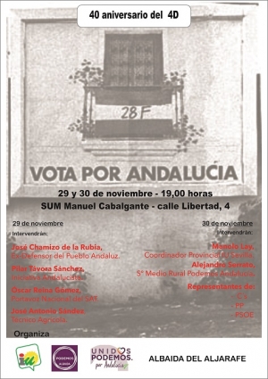 Celebración del 4D en Albaida del Aljarafe: 29 y 30 de noviembre