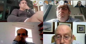 Encuentro de alcaldes, portavoces de co-gobiernos municipales y dirección de IU Sevilla para analizar la situación de la provincia 