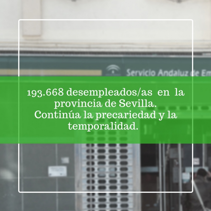 IU Sevilla denuncia que las cifras de empleos creados no traen consigo mejoras laborales; continúa la precariedad y la temporalidad.