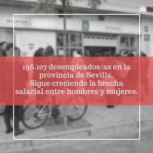 Aumenta el paro en Sevilla en el mes de febrero. El número de parados/as siguió subiendo en febrero a pesar del mal dato de enero.